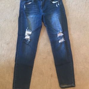 Resfeber distressed skinny jeans SZ 14